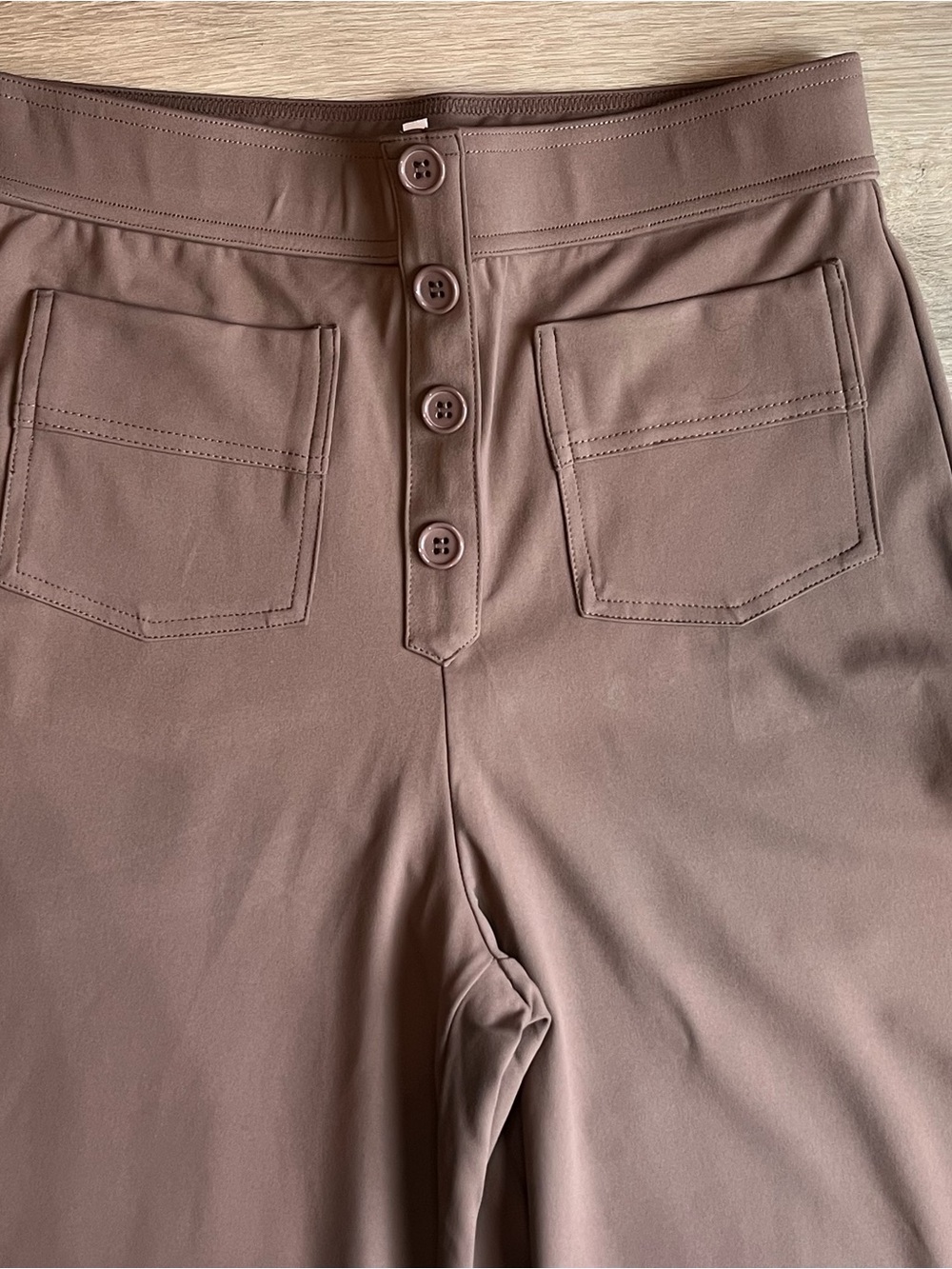 Halara DayStretch High Waisted Straight Leg Casual Pants in Brown Small - Picture 9 of 15